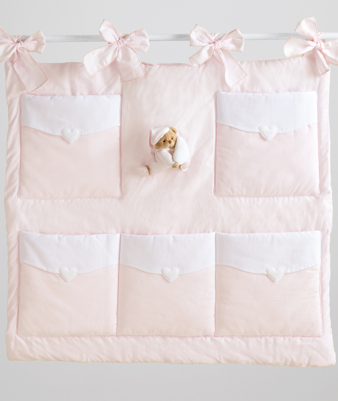 Puccio Hanging Storage Panel With Pockets In Pink