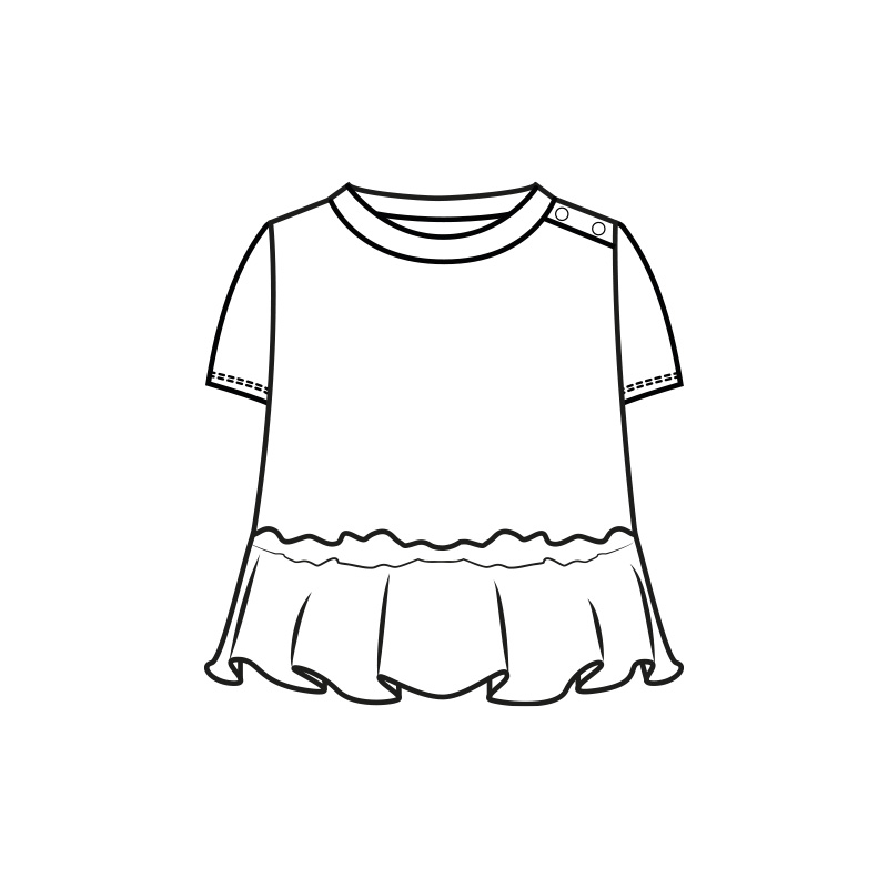 T-Shirt With Flounces