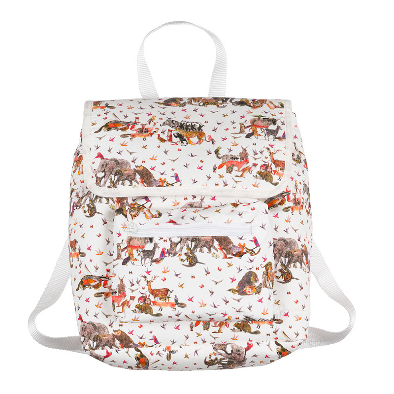 Jungle Pattern Backpack White