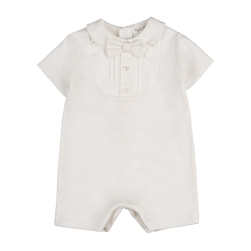 Off-white romper with bib