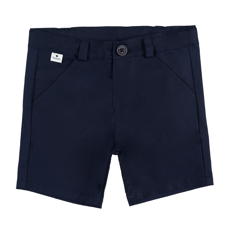 Blue gabardine Bermuda shorts