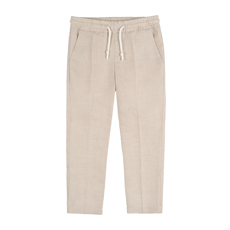 Beige linen trousers
