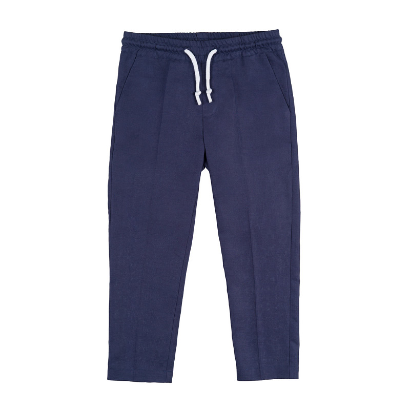 Blue linen trousers