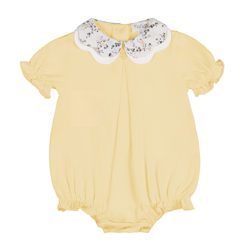 Yellow romper with collar