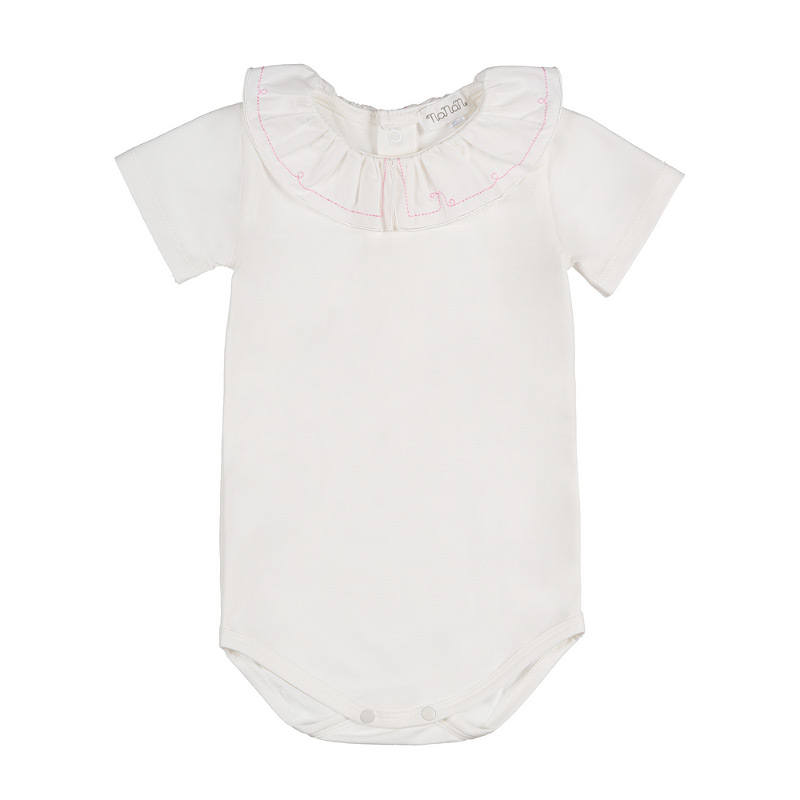 Pink body with embroidered fringe