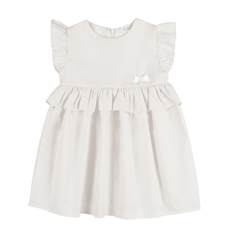 Off-white dress with fringe