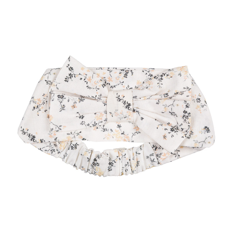 Floral headband with bow