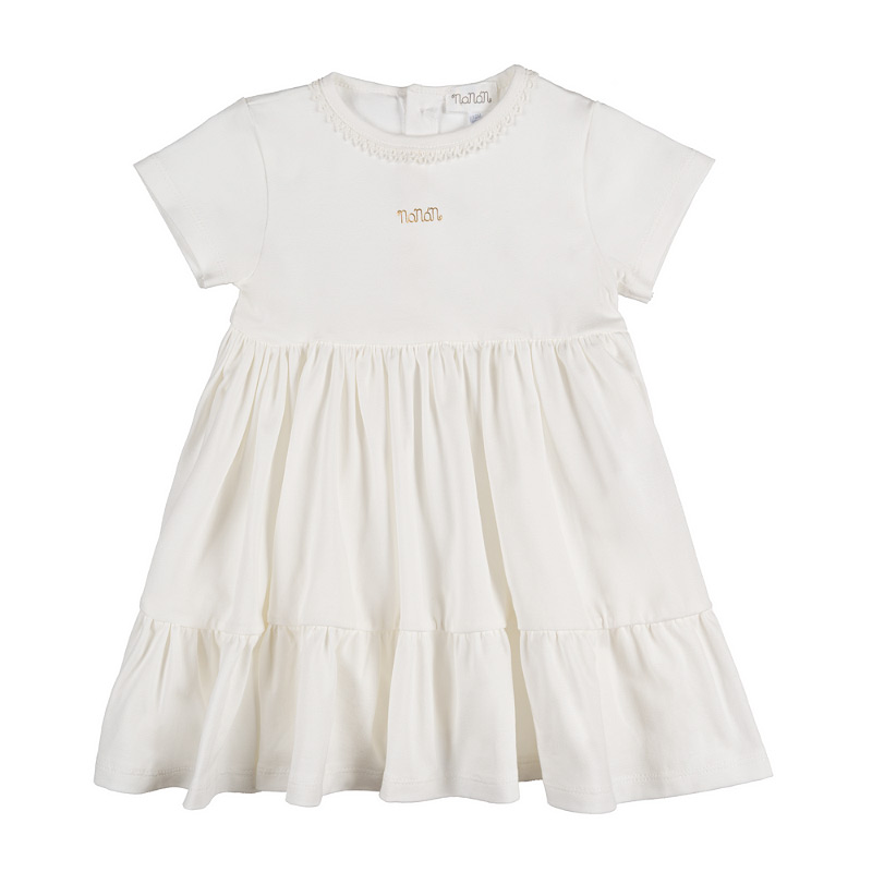 Off-white dress with trimmings