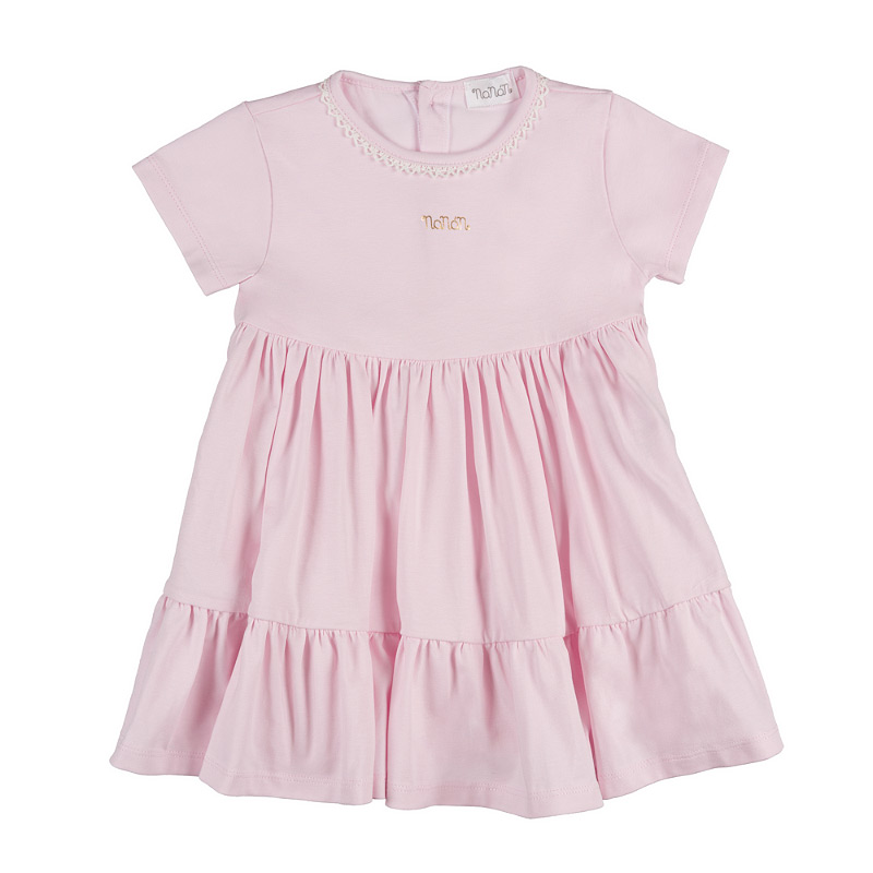 Pink dress with trimmings