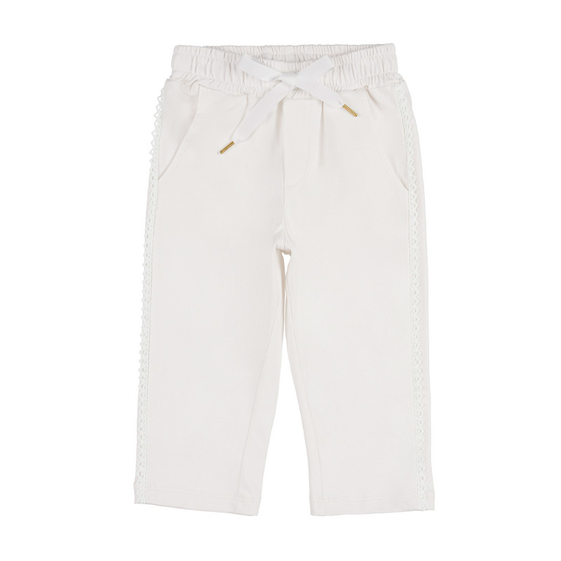 Off-white trousers with trimmings