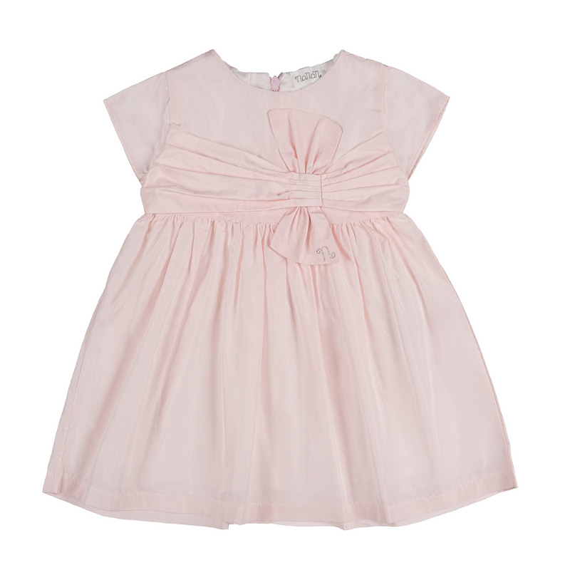 Pink dress with bow on the front