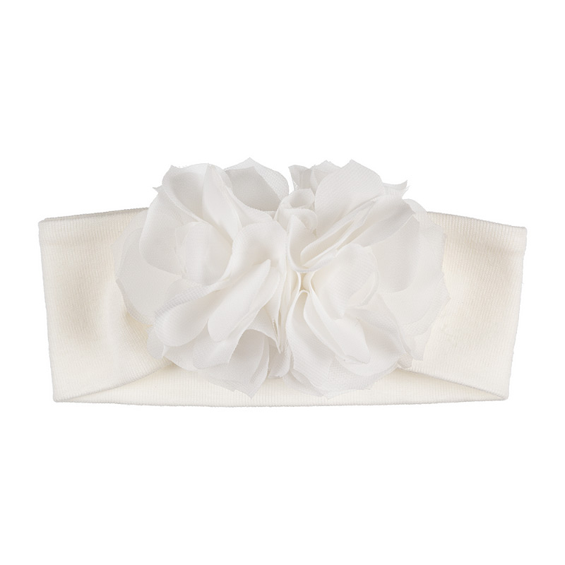 Off-white headband with flowers