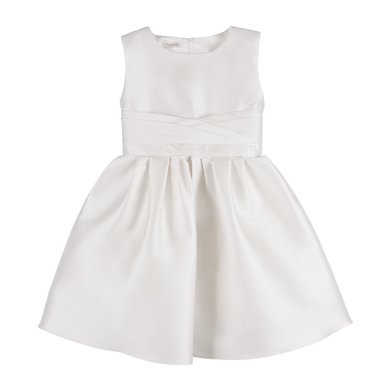 Off-white satin dress