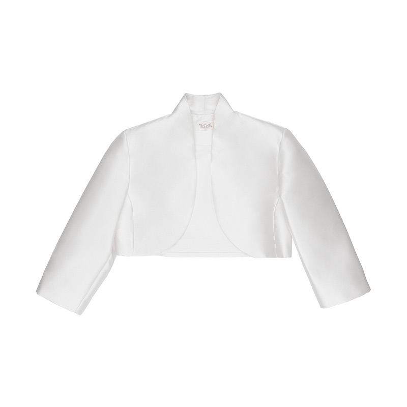 Off-white satin bolero