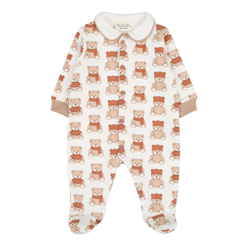 Babygro Open In Front Allover Bear