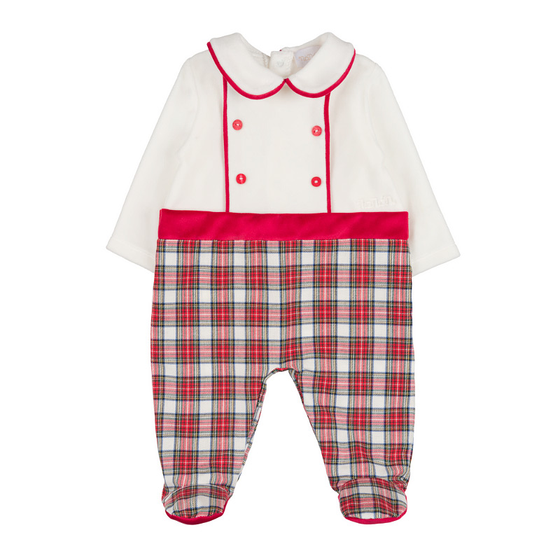 Babygro With Tartan Trousers