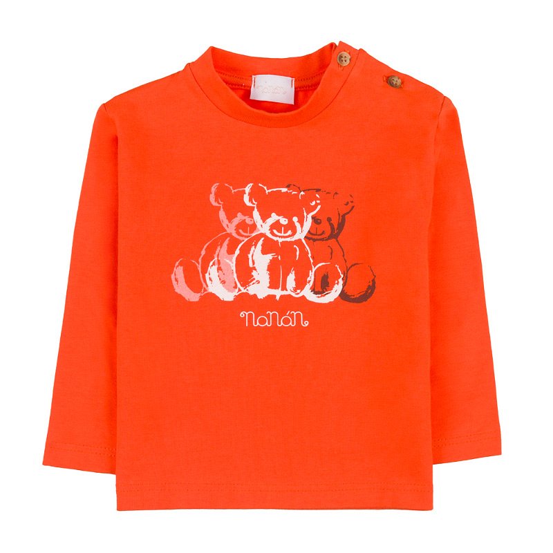 T-Shirt With 3D Bears Orange