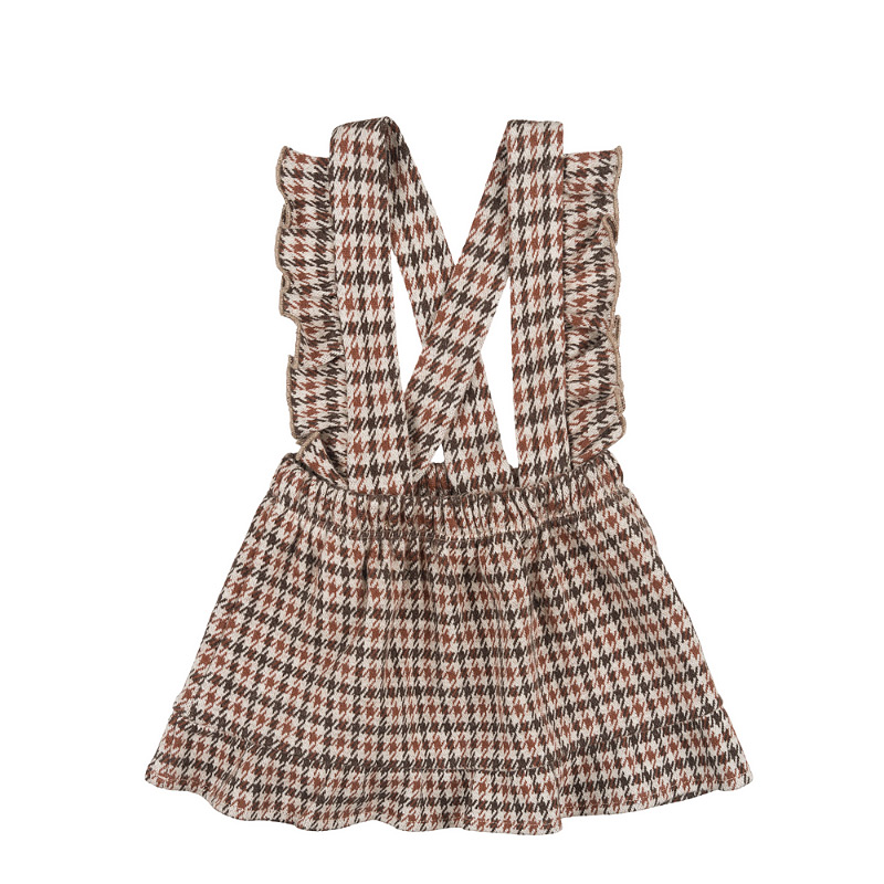 Tartan Dress W/Rouches