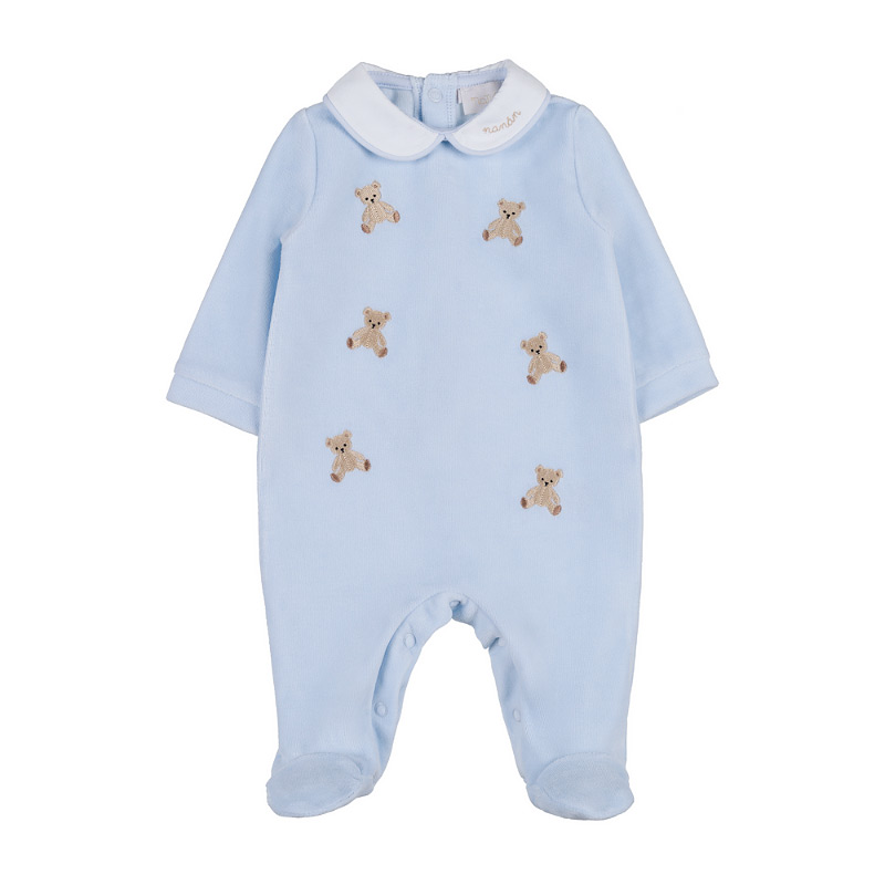Babygrow With Bear Embroidery