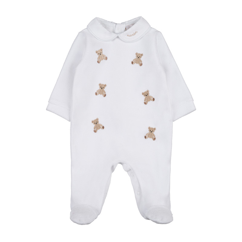 Babygrow With Bear Embroidery