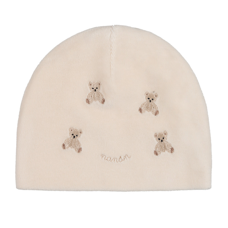 Hat W/Bear Embroidery