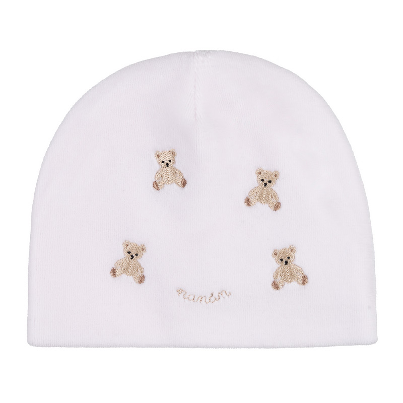 Hat W/Bear Embroidery