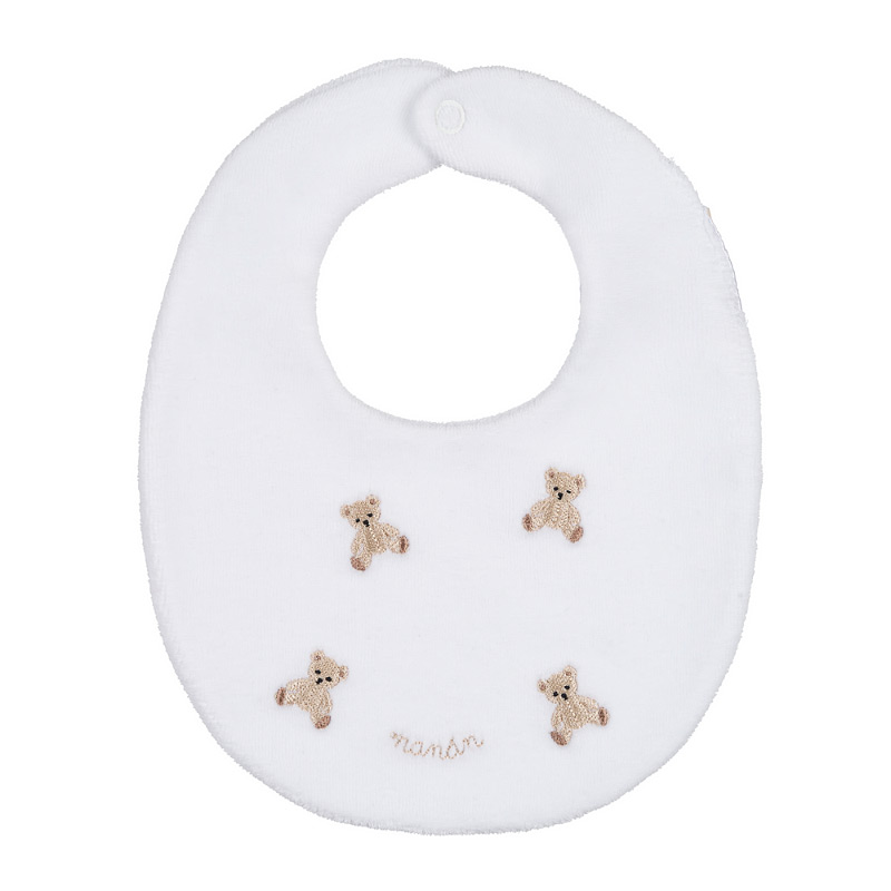 Bib With Bear Embroidery