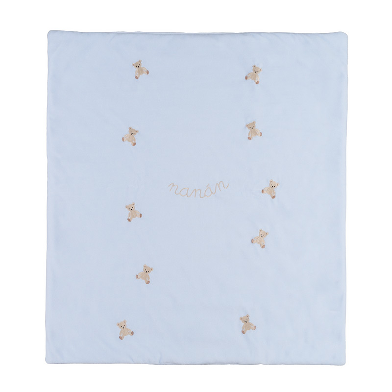 Blanket With Bear Embroidery
