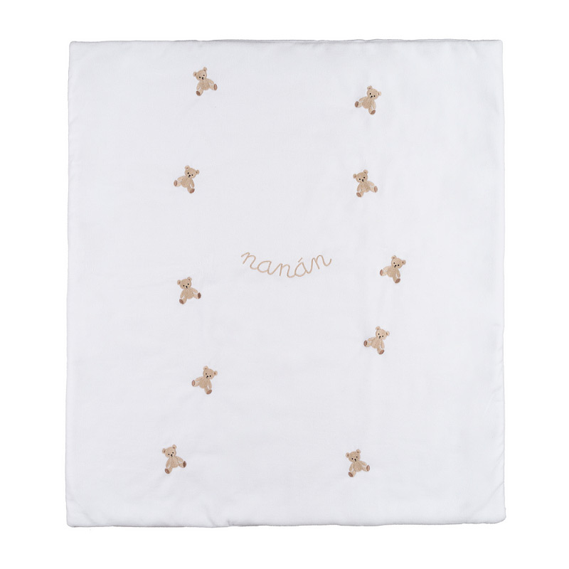 Blanket With Bear Embroidery