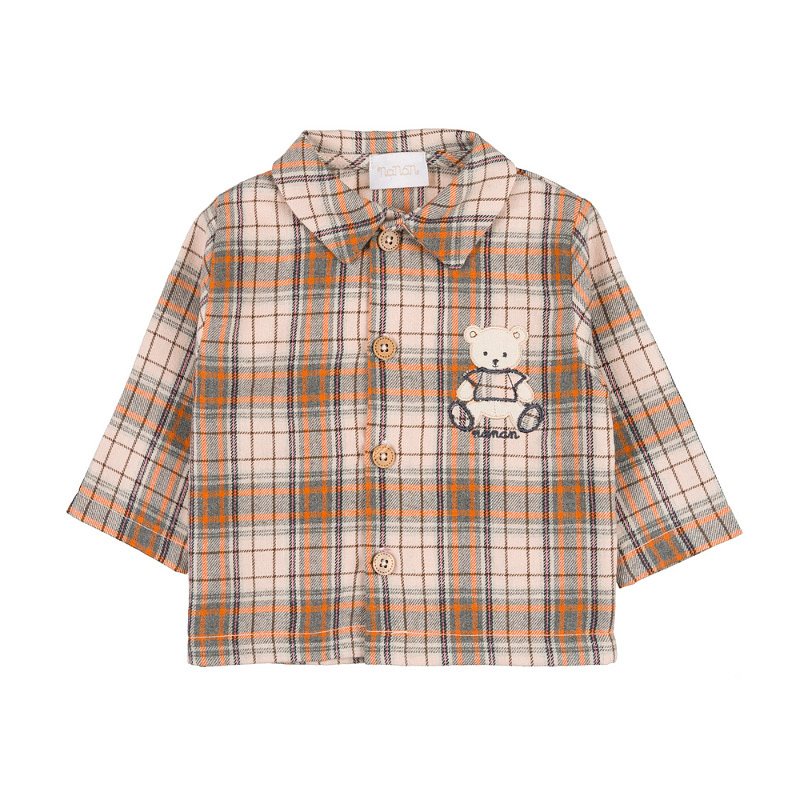 2Pcs Scottish Pajamas With Teddy Bear