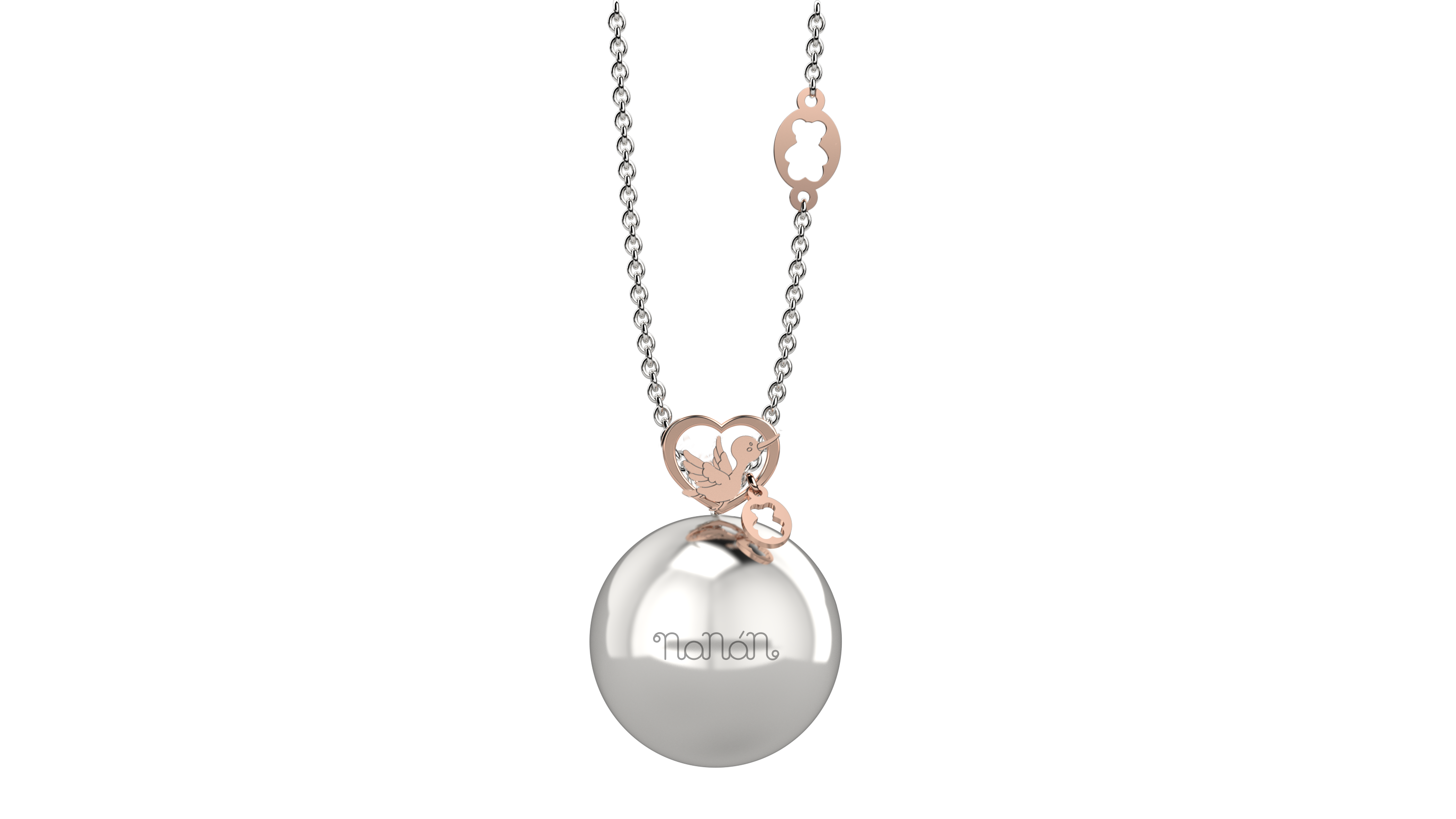 Pendent With Chain Spherical Metal Chime