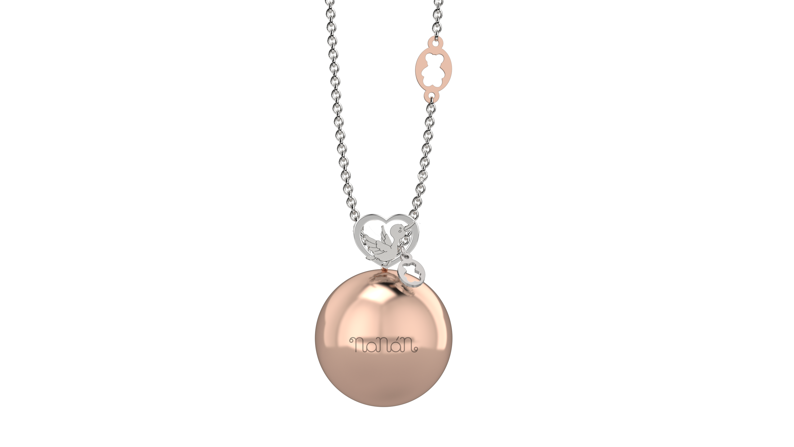 Pendent With Chain Spherical Metal Chime