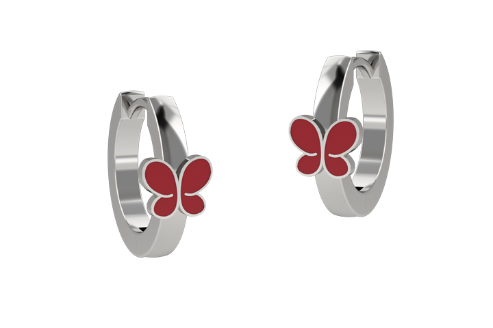 Hoop Butterfly Earrings