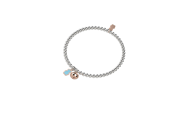 Bear And Bell Elastic Bracelet