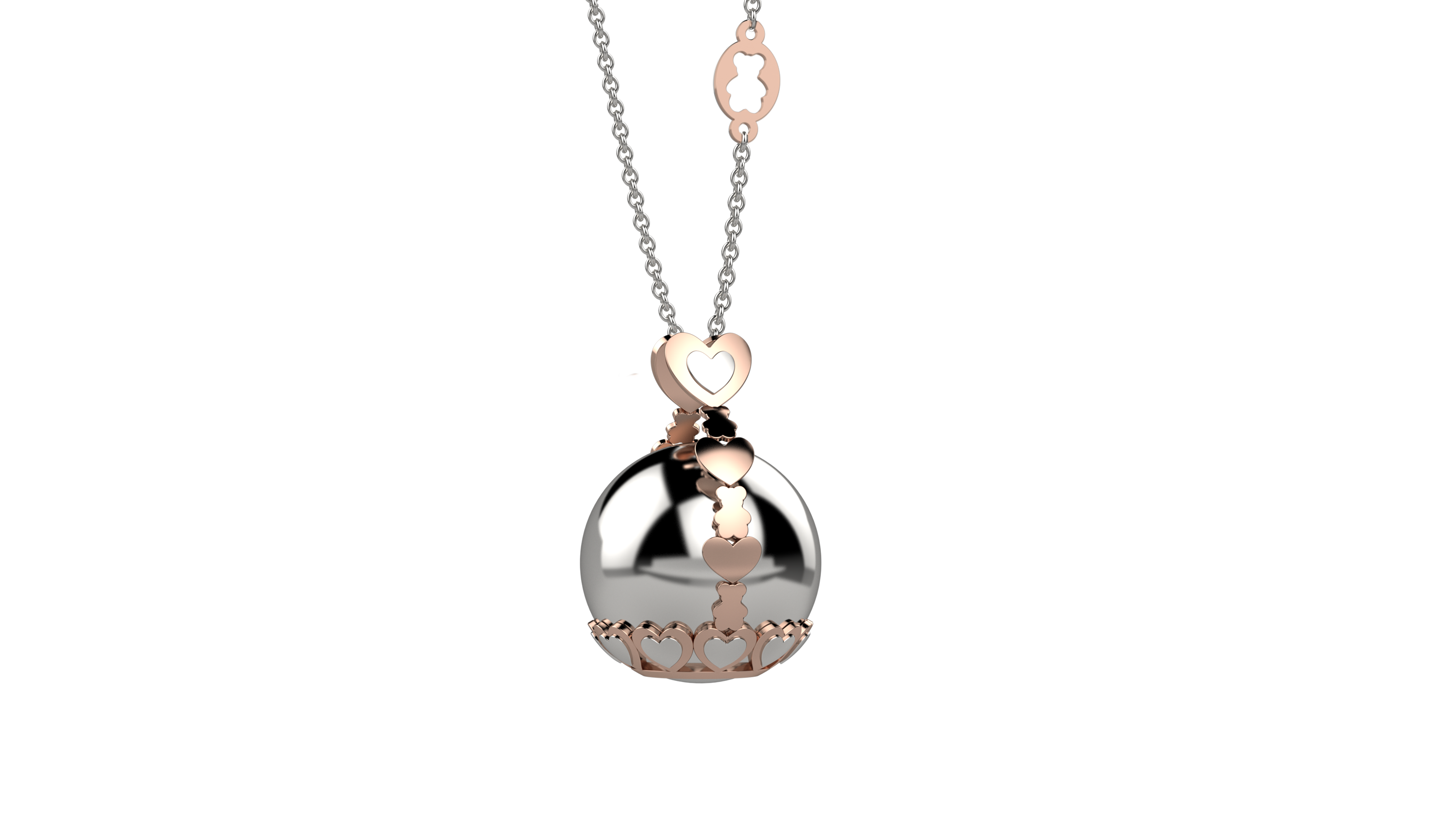 Pendant With Spherical Metal Chime 100Cm