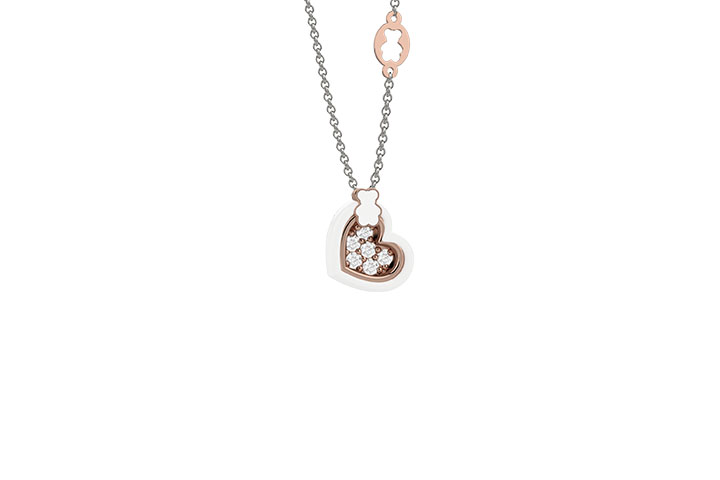 Enamelled Heart Necklace