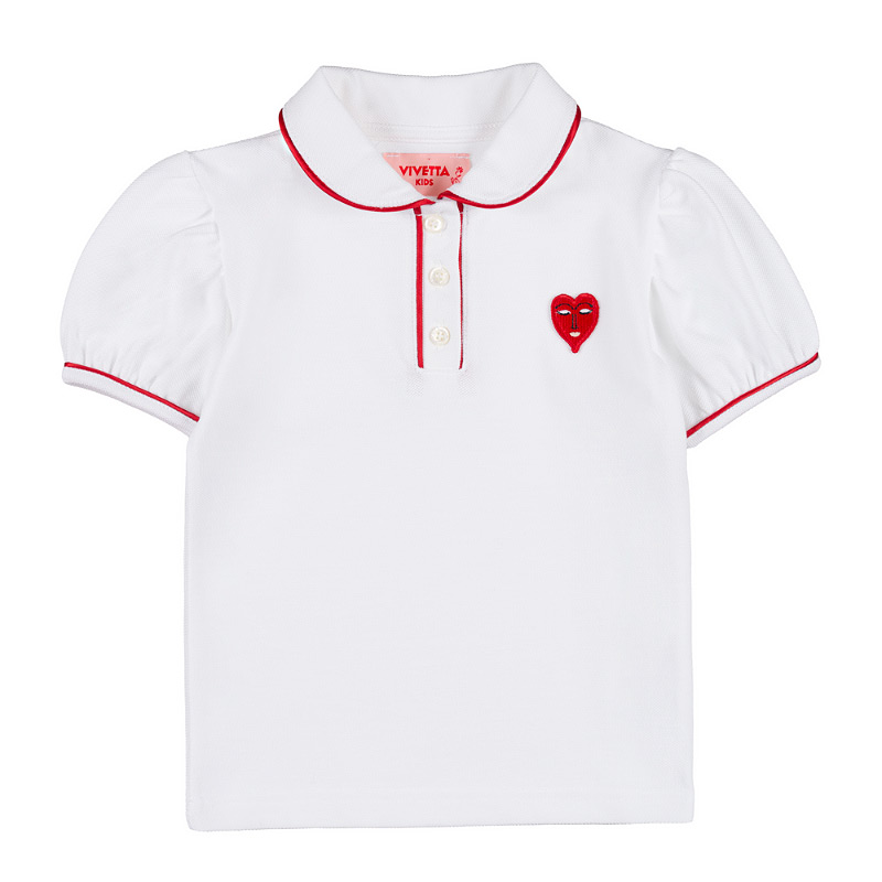 Polo W/Piping And Heart