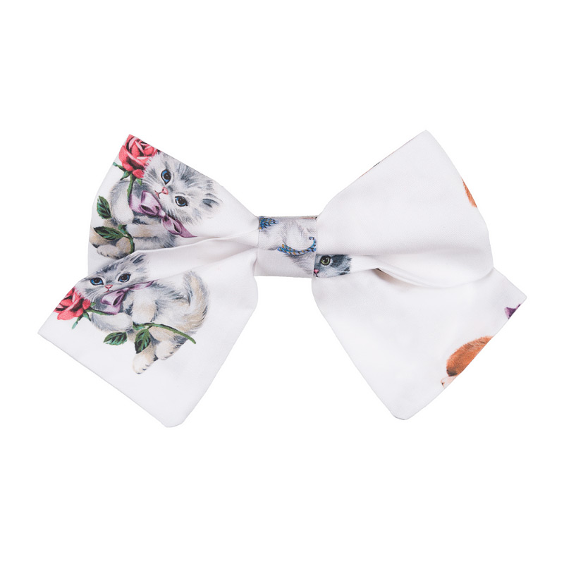 Clip Hair W/Bow White